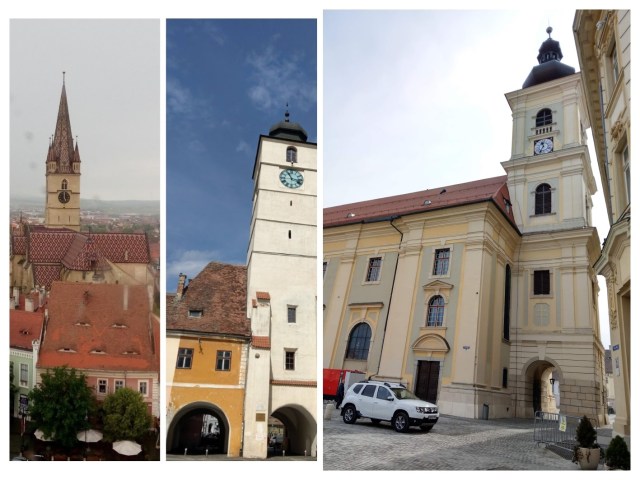 Turnul Bisericii Evanghelice, Turnul Sfatului și Turnul Bisericii Catolice